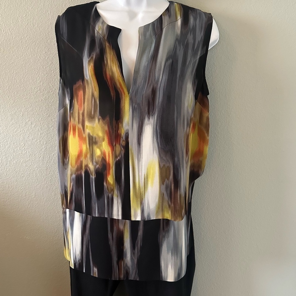 Halston Heritage Blouse‎ Womens Size Medium SILK  Layering Piece